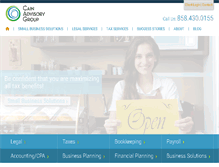 Tablet Screenshot of cainadvisorygroup.com